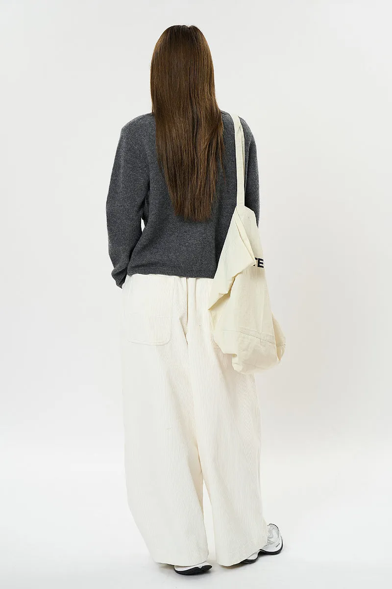 100 Wool Dog Jacquard Crewneck Cardigan