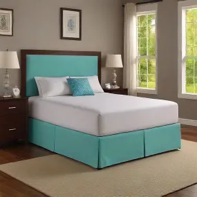 15 Inch Drop Bed Skirt Aqua Blue 1000TC Egyptian Cotton 1-PC