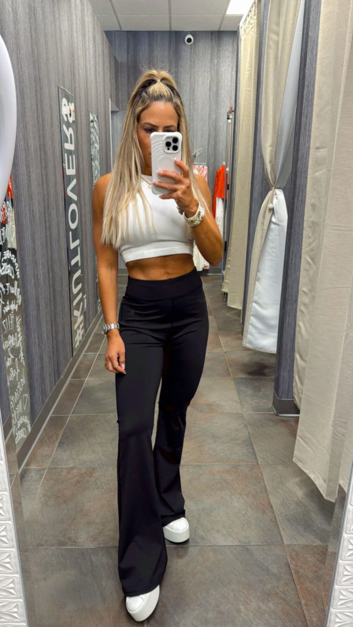 1675 High-Waist bootcut legging pants