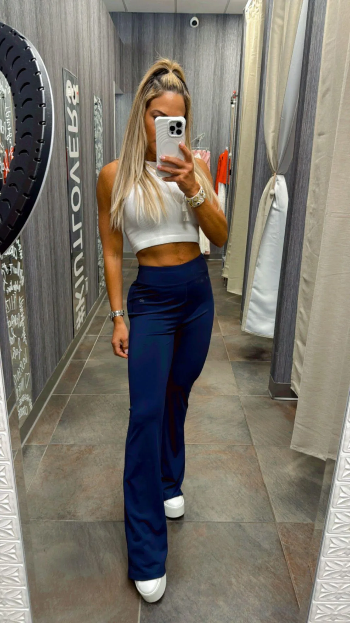 1675 High-Waist bootcut legging pants