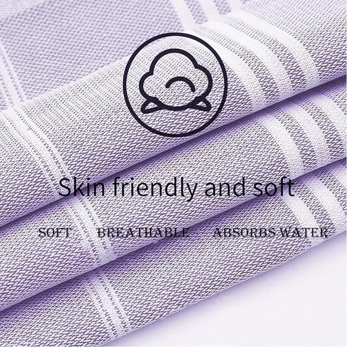 1pcs Large Turkish Cotton Poncho Towel Surf Poncho Changing Towel Robe with Hood and Front Pocket Absorbent Wearable Towel Hooded Beach Towel for Adult Man Women Beach Pool (Purple, Medium)