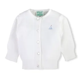252-Julius Berger White Sailboat Cardigan