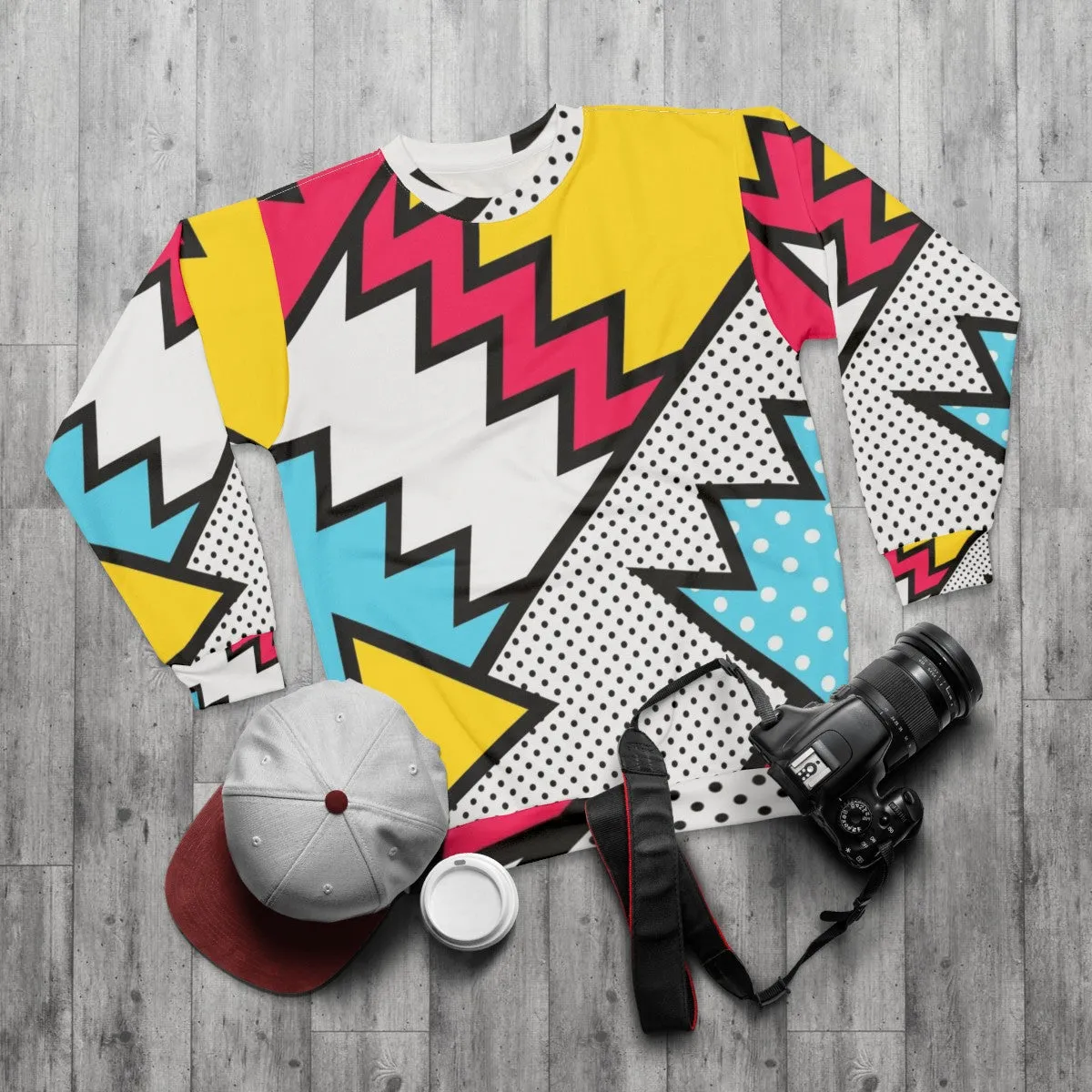 80s Memphis Pattern Graphic Sweatshirt