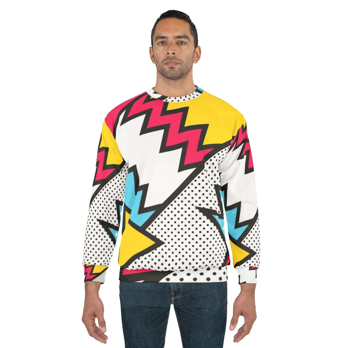 80s Memphis Pattern Graphic Sweatshirt