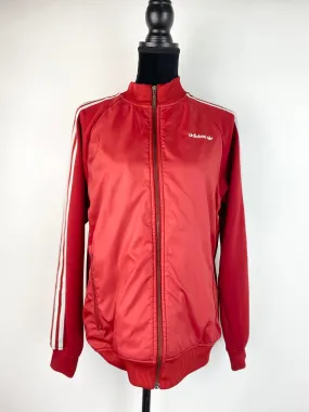 Adidas Red Satin Sheen Track Jacket - Medium