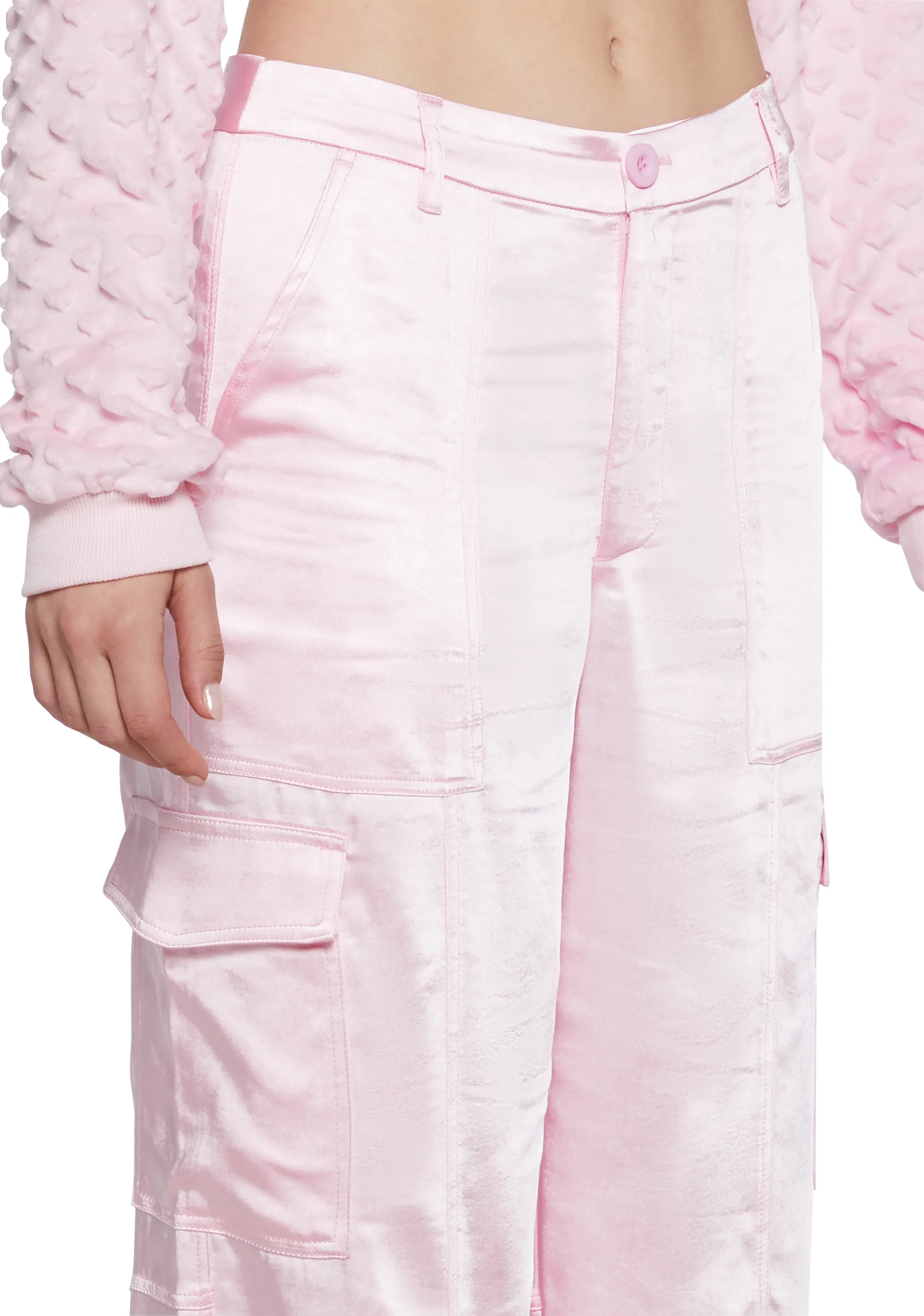 Affectionate Ways Satin Cargo Pants