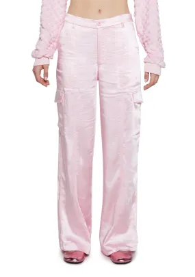 Affectionate Ways Satin Cargo Pants