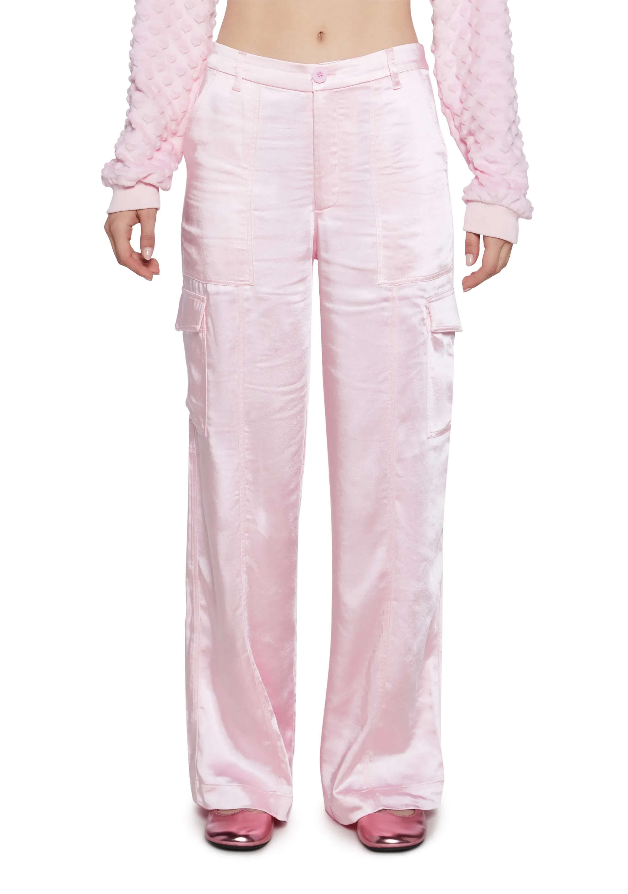 Affectionate Ways Satin Cargo Pants
