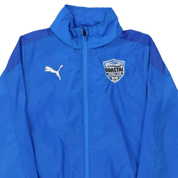 Age 13-14 Coastal FC Puma Football Track Jacket - XL Blue Polyester