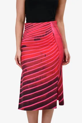 Akris Pink Printed Pencil Skirt Size 6 US