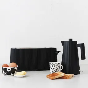 ALESSI  |  PLISSE KETTLE 1.7L   TOASTER 4 SLICE BUNDLE  |  MATTE BLACK