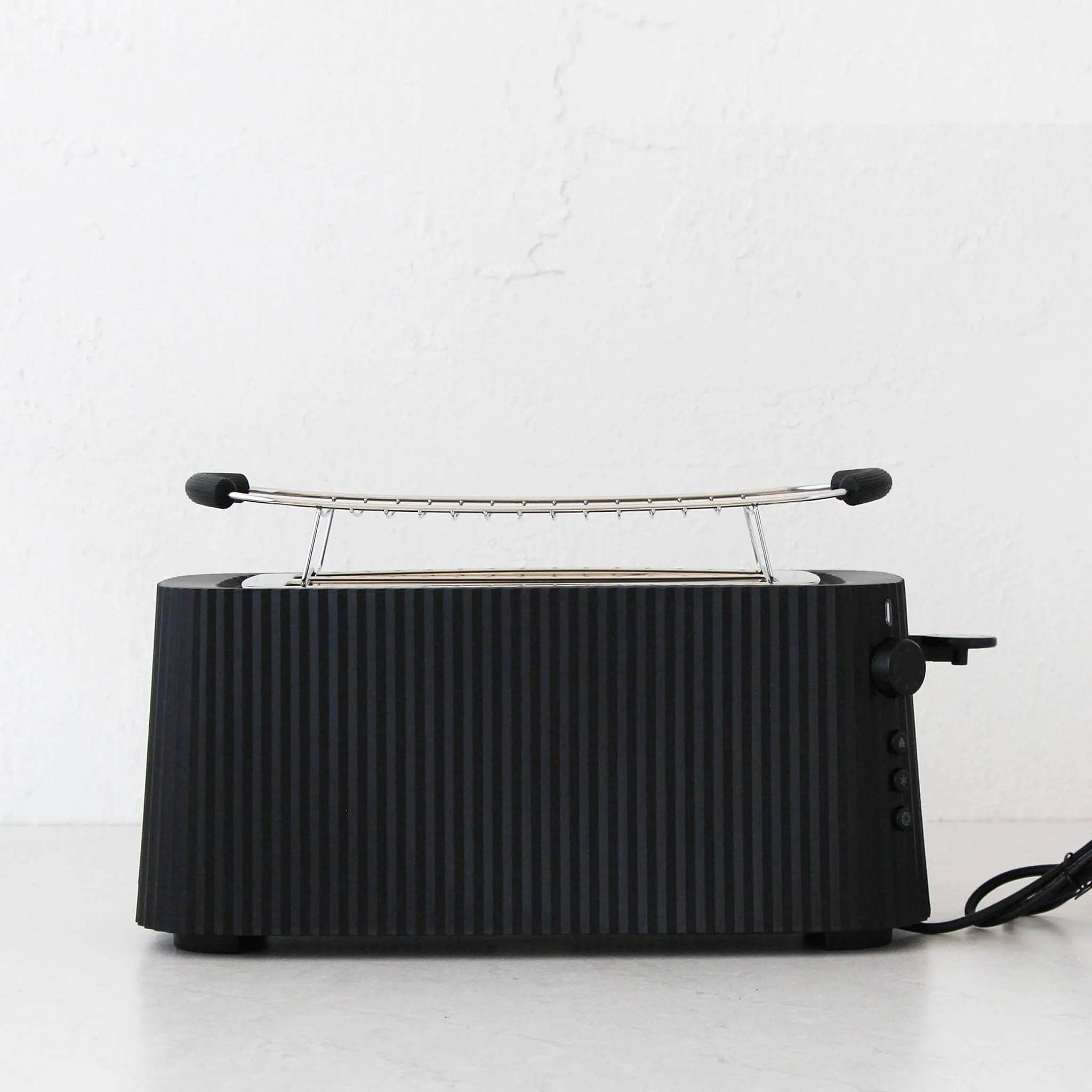 ALESSI  |  PLISSE KETTLE 1.7L   TOASTER 4 SLICE BUNDLE  |  MATTE BLACK