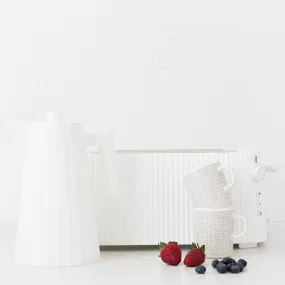 ALESSI  |  PLISSE KETTLE 1.7L   TOASTER 4 SLICE BUNDLE  |  MATTE WHITE