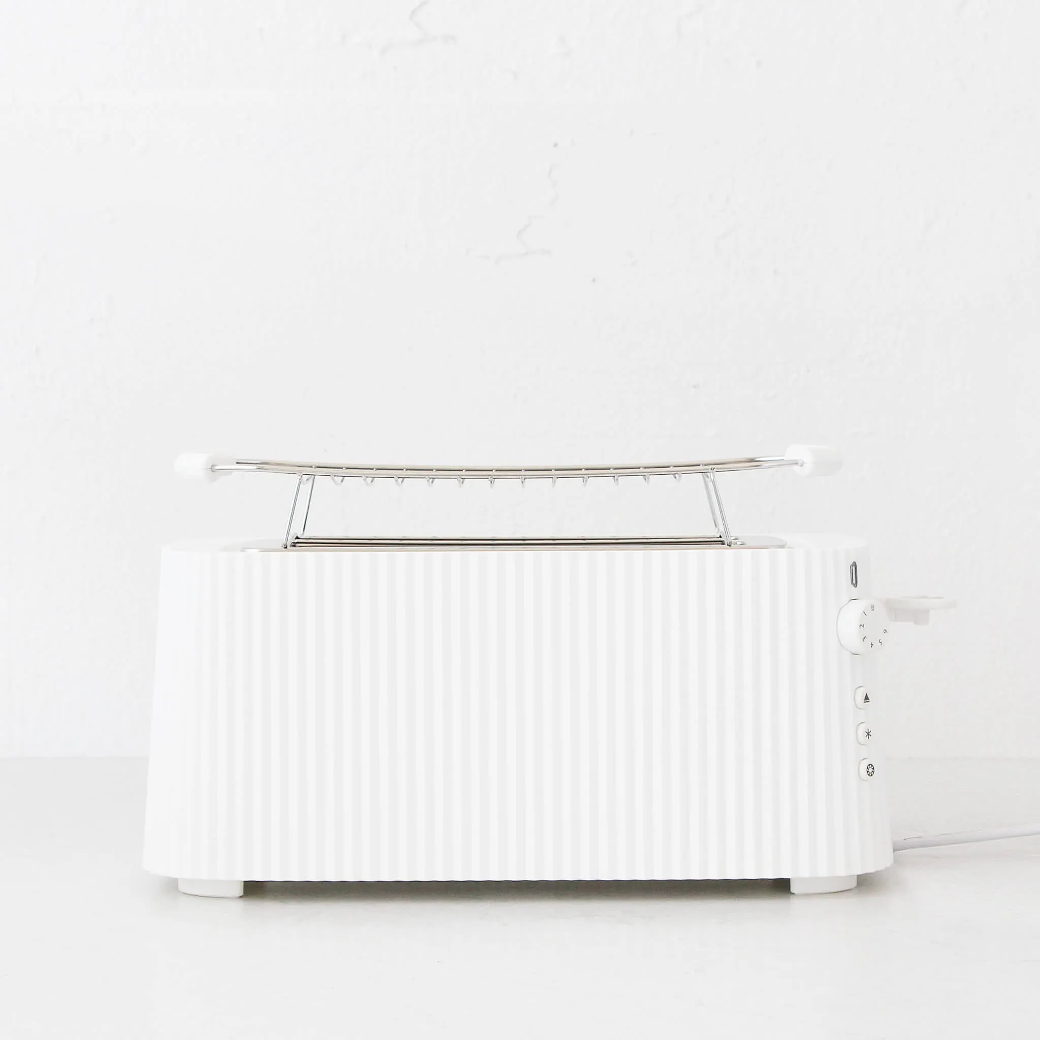 ALESSI  |  PLISSE KETTLE 1.7L   TOASTER 4 SLICE BUNDLE  |  MATTE WHITE