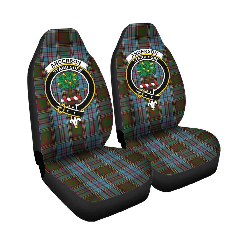 Anderson Tartan Car Seat Cover with Family Crest