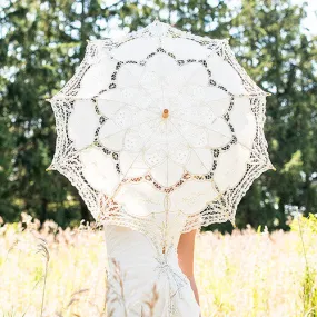 Antique Styled Lace Wedding Parasol