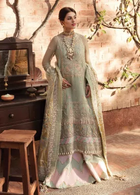 Ayzel Sangat By Afrozeh Embroidered Chiffon Unstitched 3 Piece Suit - BAHAAR BANU