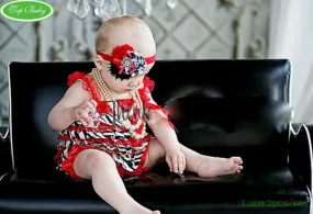 Baby Romper Petit Lace Romper with Headband Set