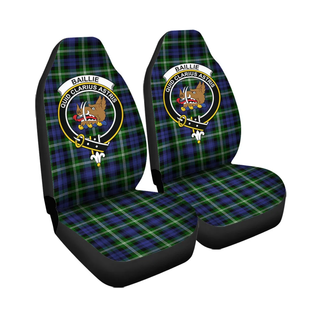 Baillie (Bailey) Tartan Car Seat Cover with Family Crest