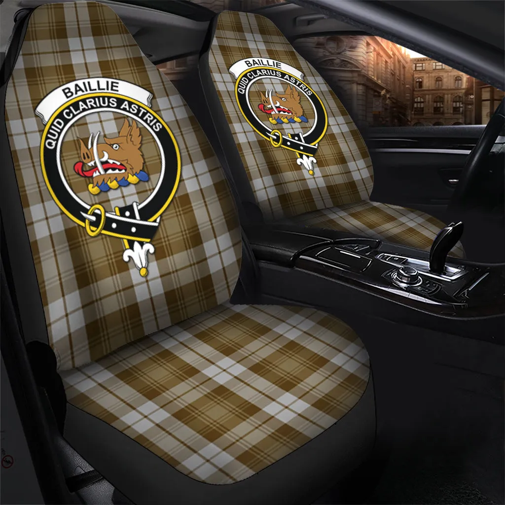 Baillie Dress Tartan Car Seat Cover with Family Crest