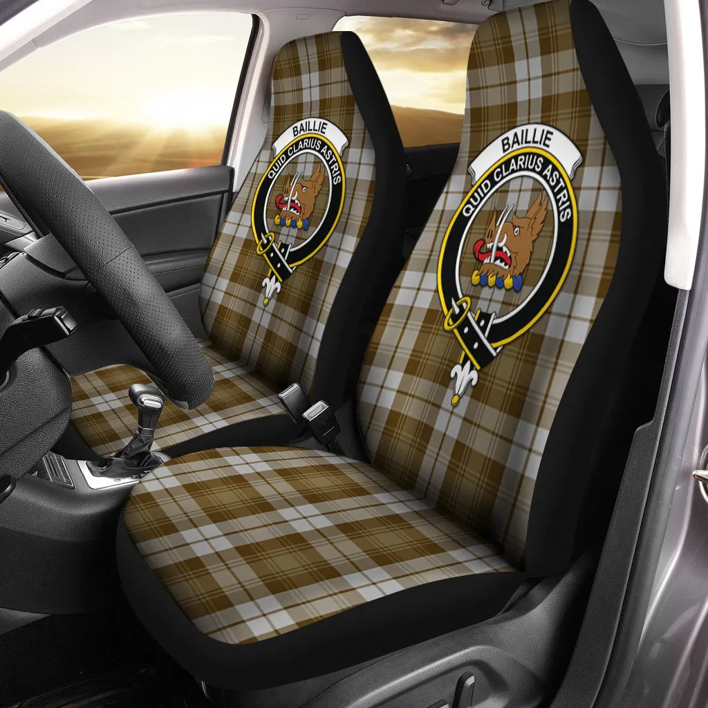 Baillie Dress Tartan Car Seat Cover with Family Crest