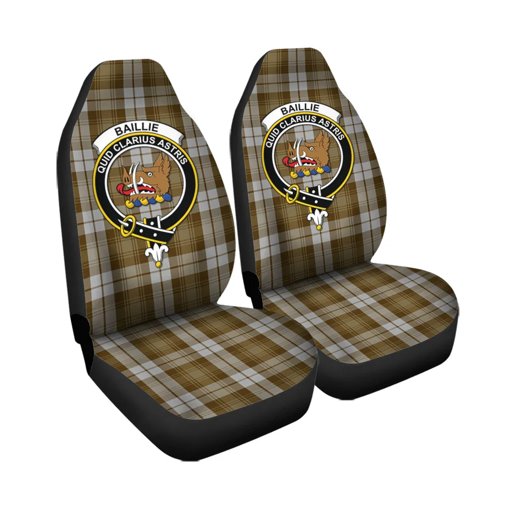 Baillie Dress Tartan Car Seat Cover with Family Crest