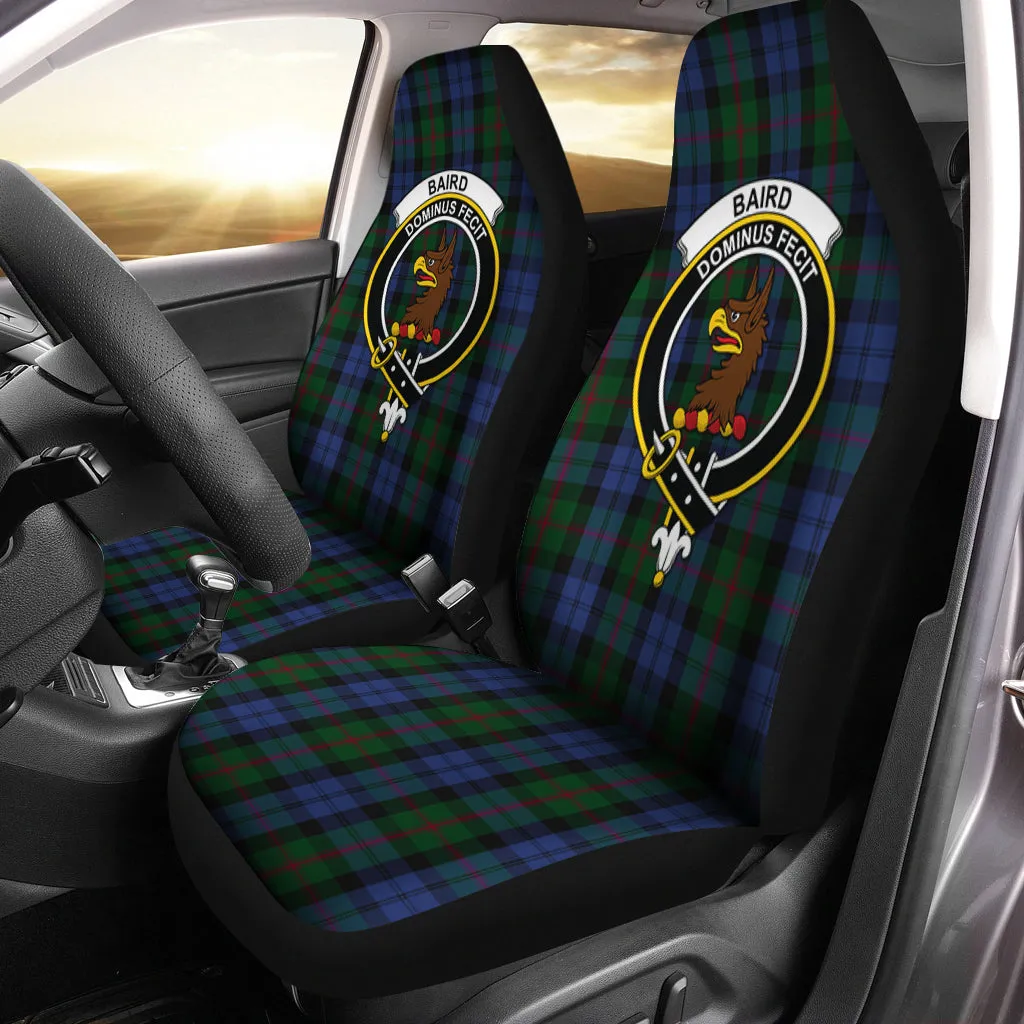 Baird Tartan Car Seat Cover with Family Crest
