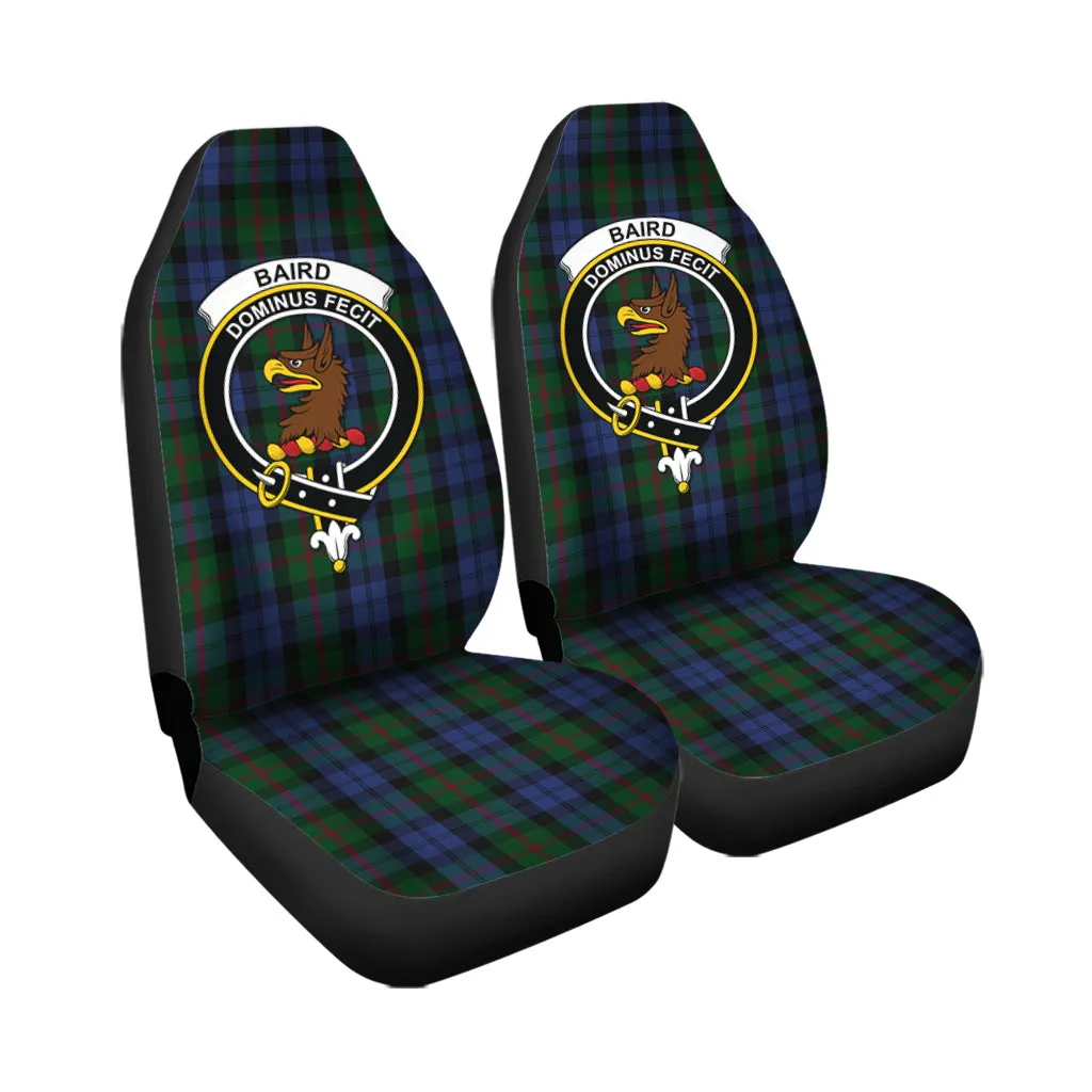 Baird Tartan Car Seat Cover with Family Crest