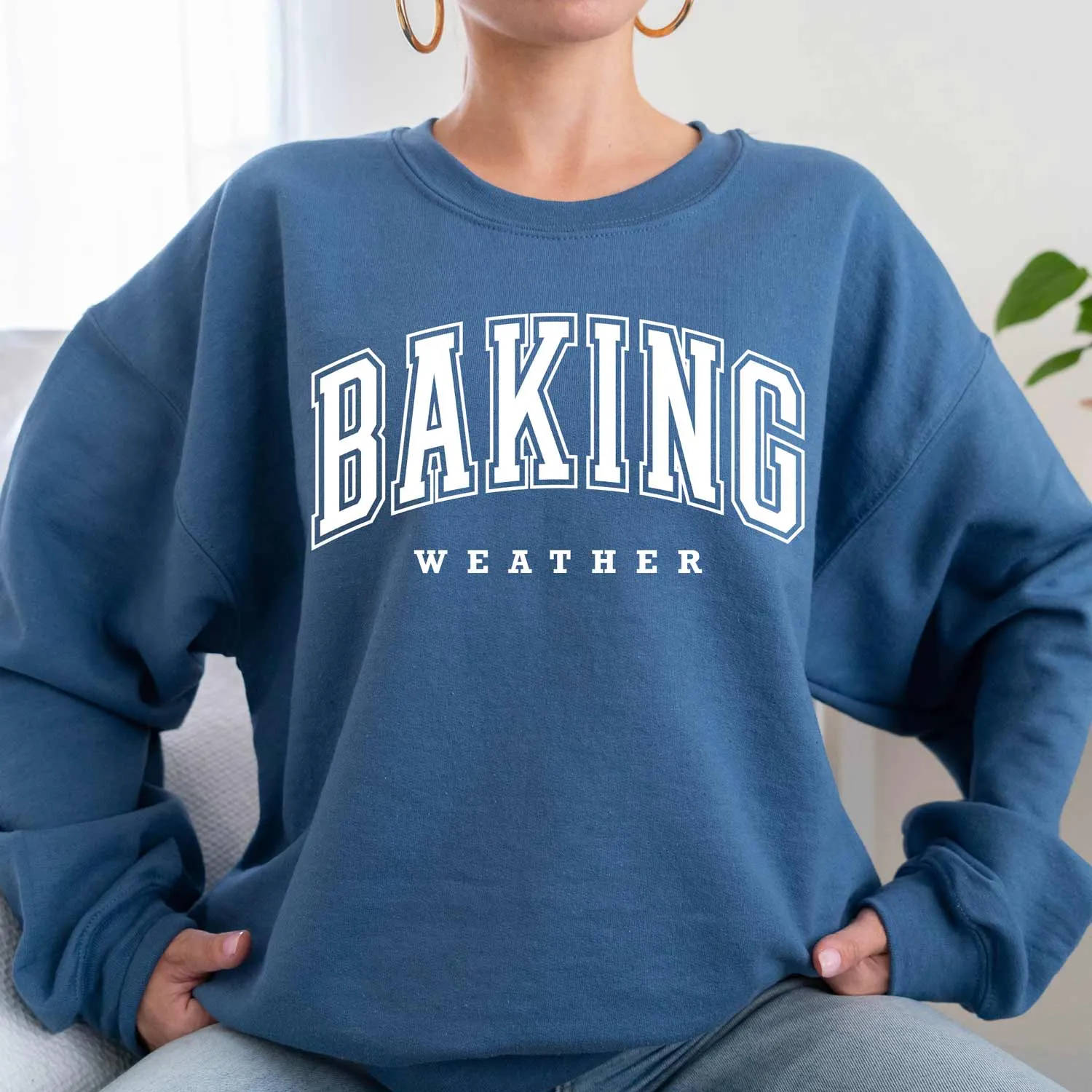 Baking Weather White Ink Unisex Sweatshirt