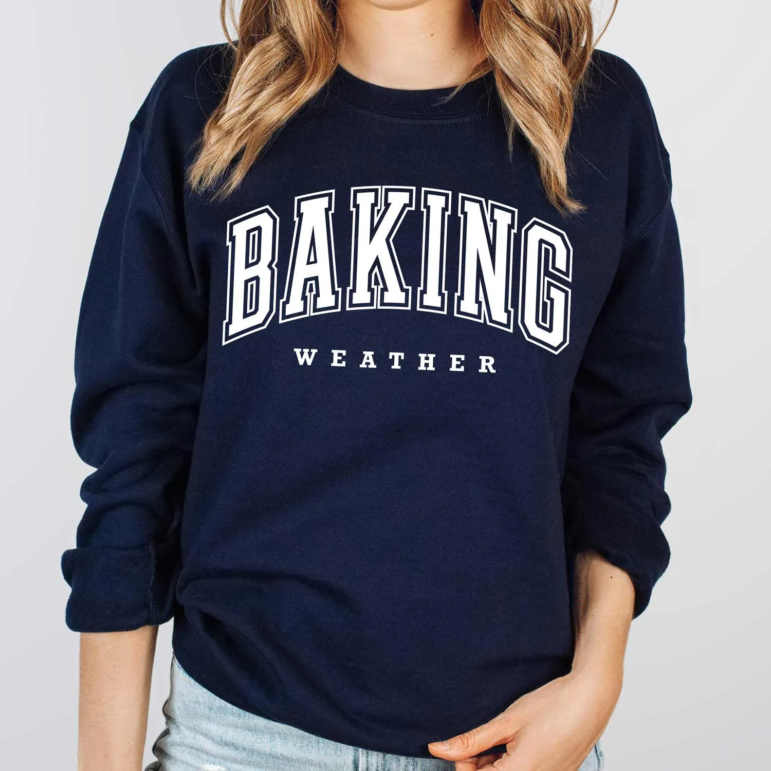 Baking Weather White Ink Unisex Sweatshirt
