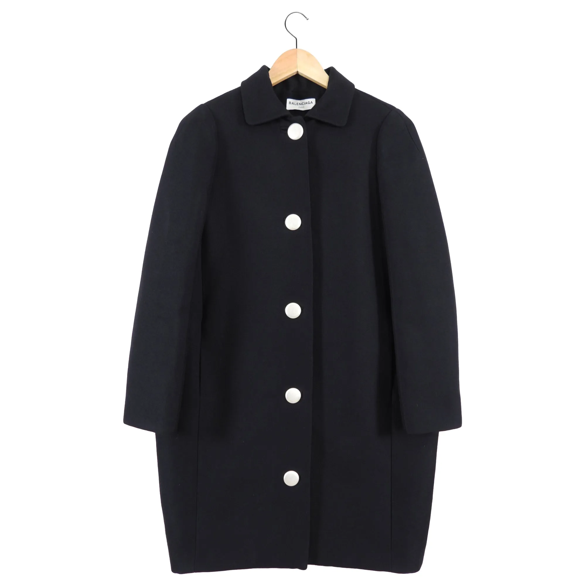 Balenciaga By Alexander Wang Pre-Fall 2015 Black Coat - S