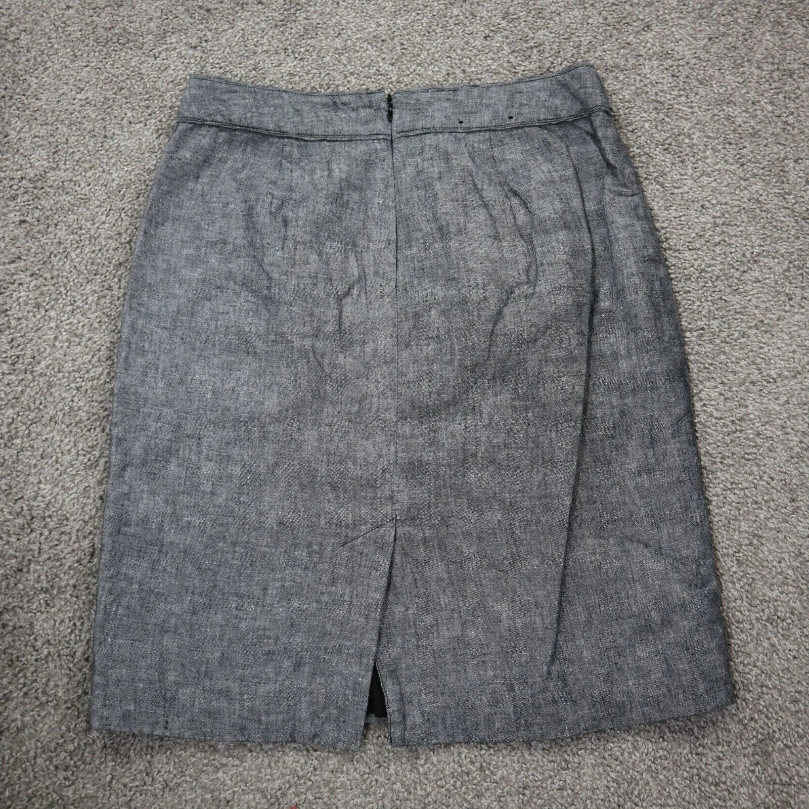 Banana Republic Womens Straight & Pencil Skirt Back Zip Flat Front Gray Size 6