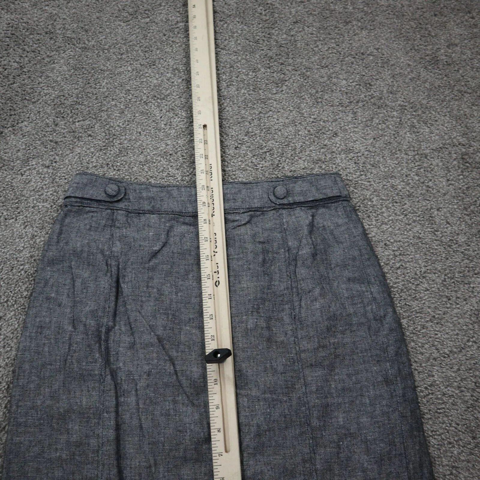 Banana Republic Womens Straight & Pencil Skirt Back Zip Flat Front Gray Size 6
