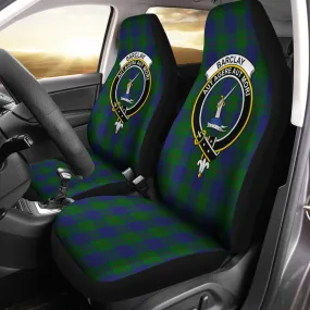 Barclay Tartan Car Seat Cover with Family Crest