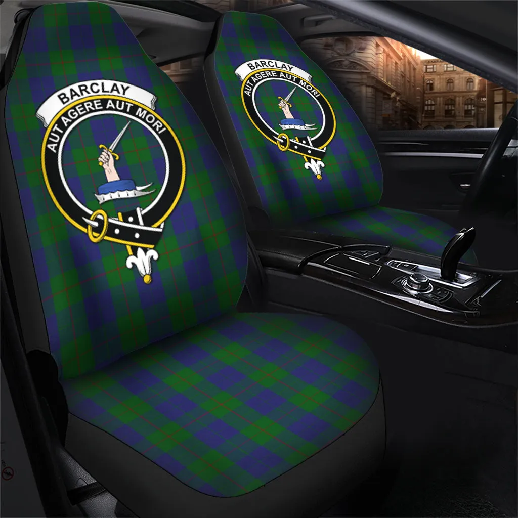Barclay Tartan Car Seat Cover with Family Crest