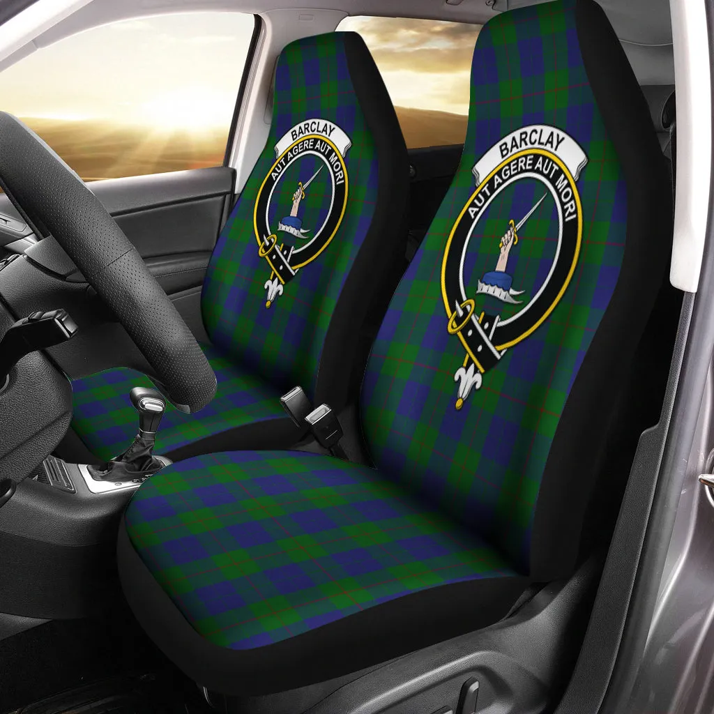 Barclay Tartan Car Seat Cover with Family Crest