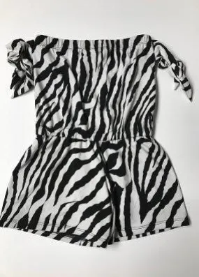 BEACH ROMPER ZEBRA TIES