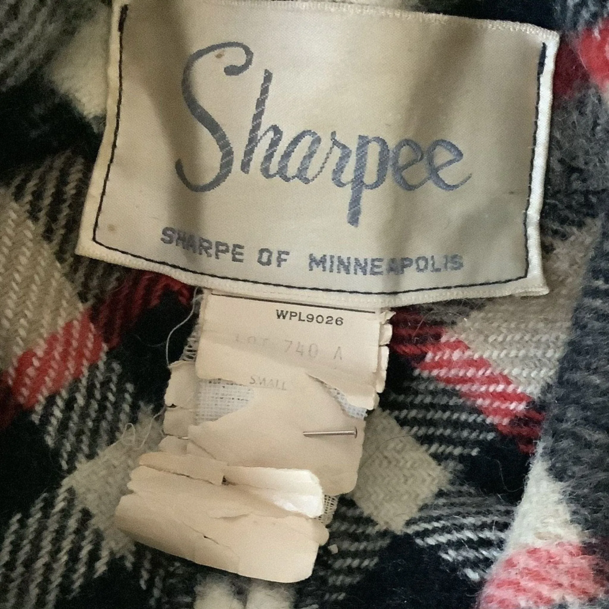 Beige Plaid Wool Poncho