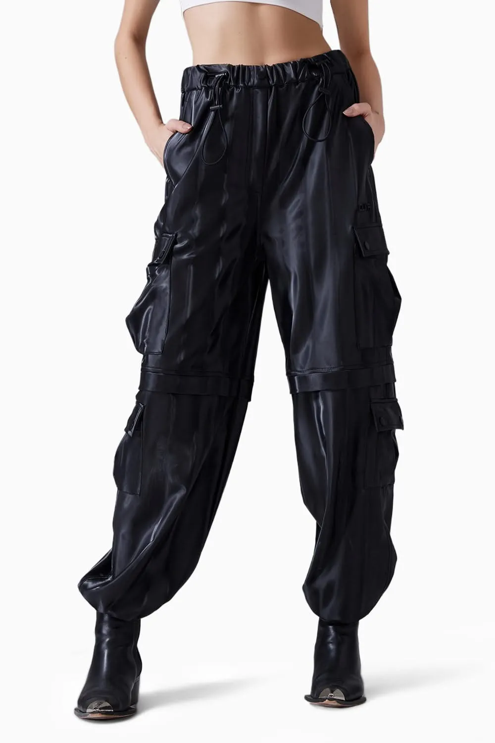 Black Cargo Joggers