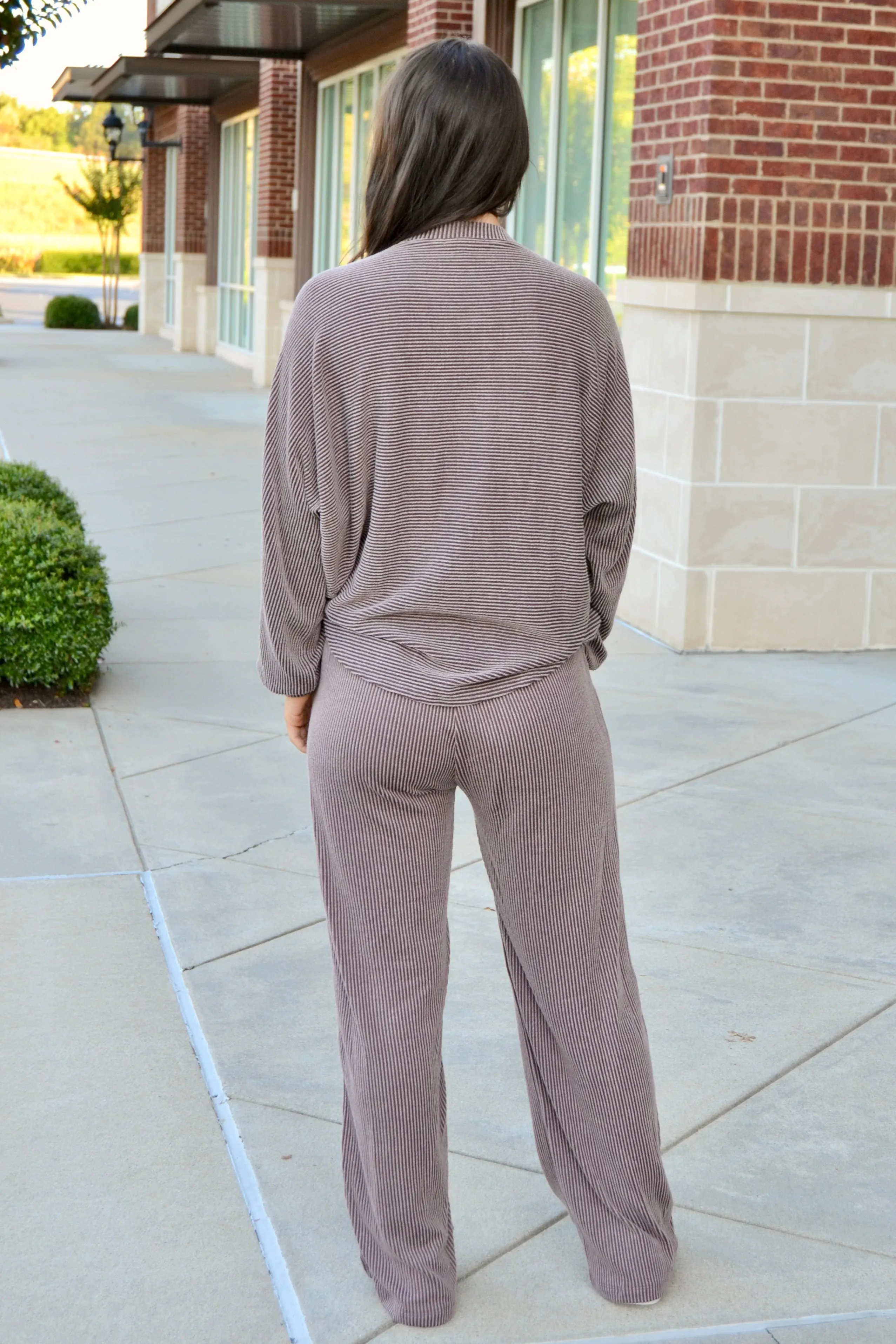 Black ribbed joggers