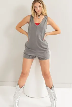 Blue Zone Planet |  HYFVE V-Neck Wide Strap Romper