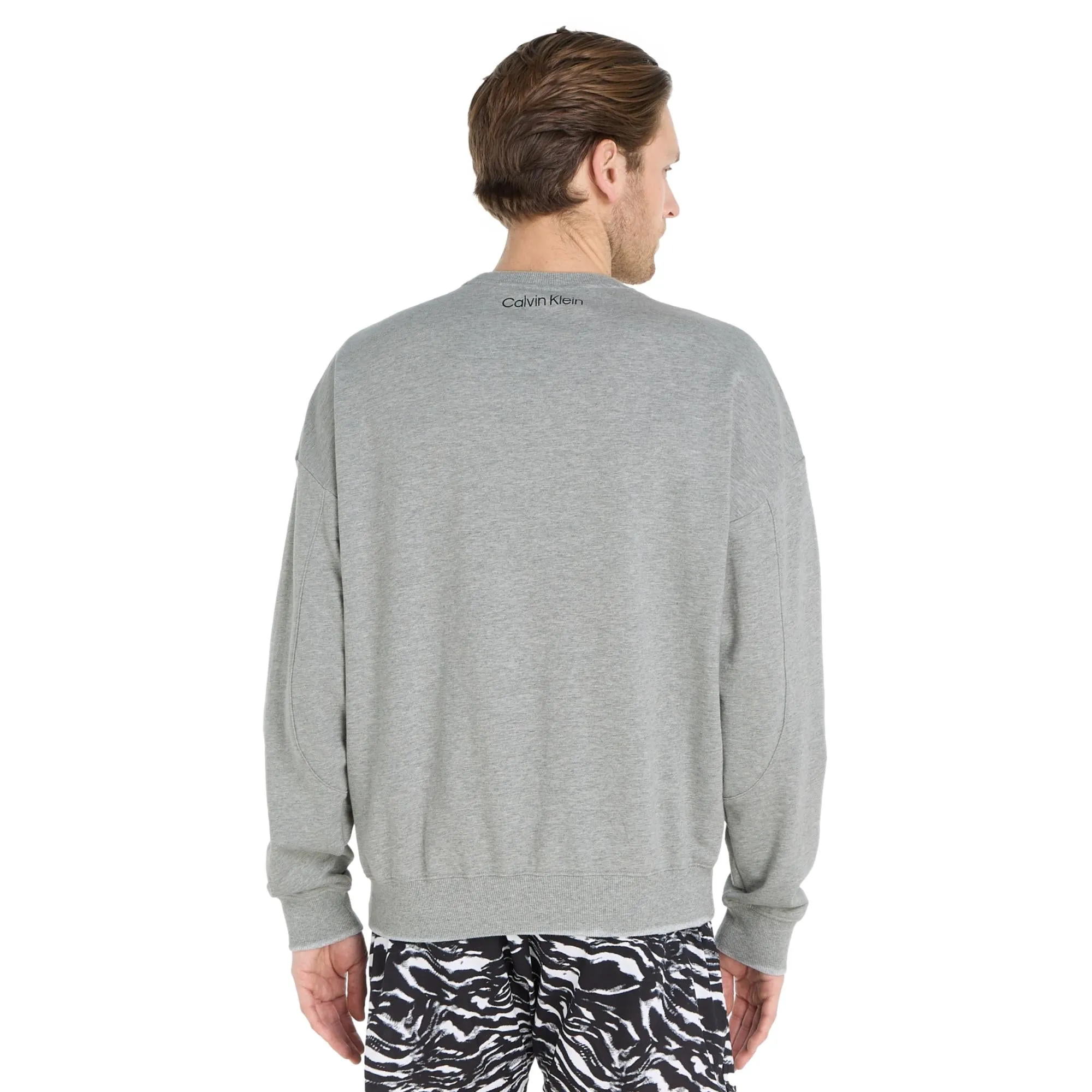 Calvin Klein CK 96 Terry Lounge Long Sleeve Sweatshirt - Grey Heather