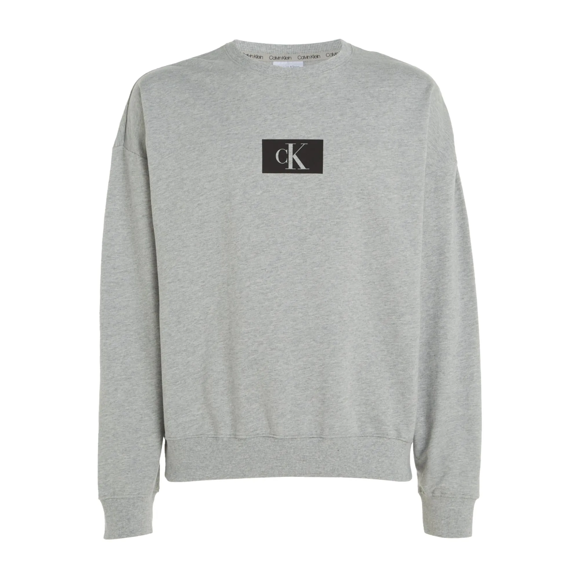 Calvin Klein CK 96 Terry Lounge Long Sleeve Sweatshirt - Grey Heather