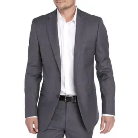 Calvin Klein Men's Slim-Fit Stretch Gray Sharkskin 42L
