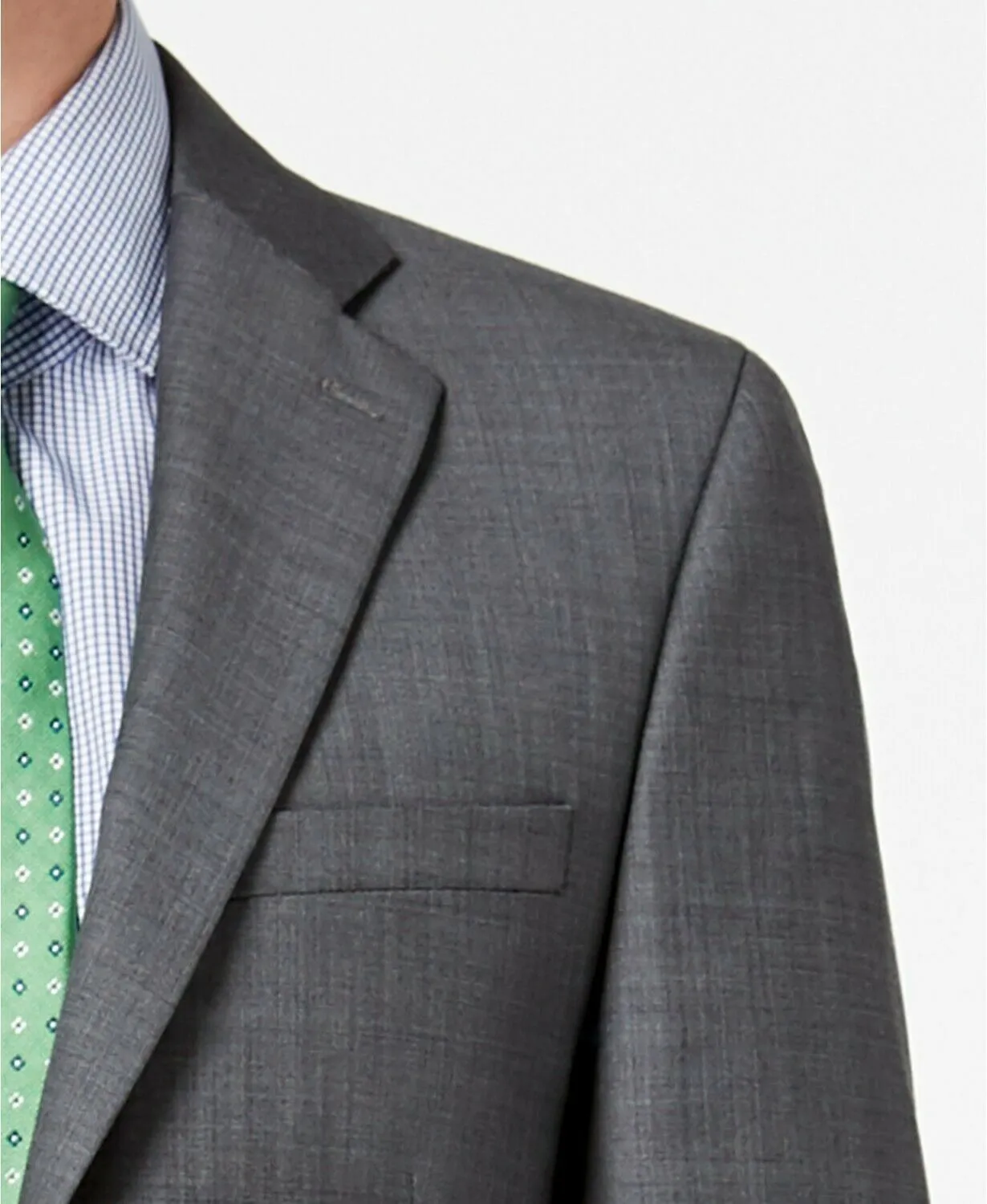 Calvin Klein Men's Slim-Fit Stretch Gray Sharkskin 42L