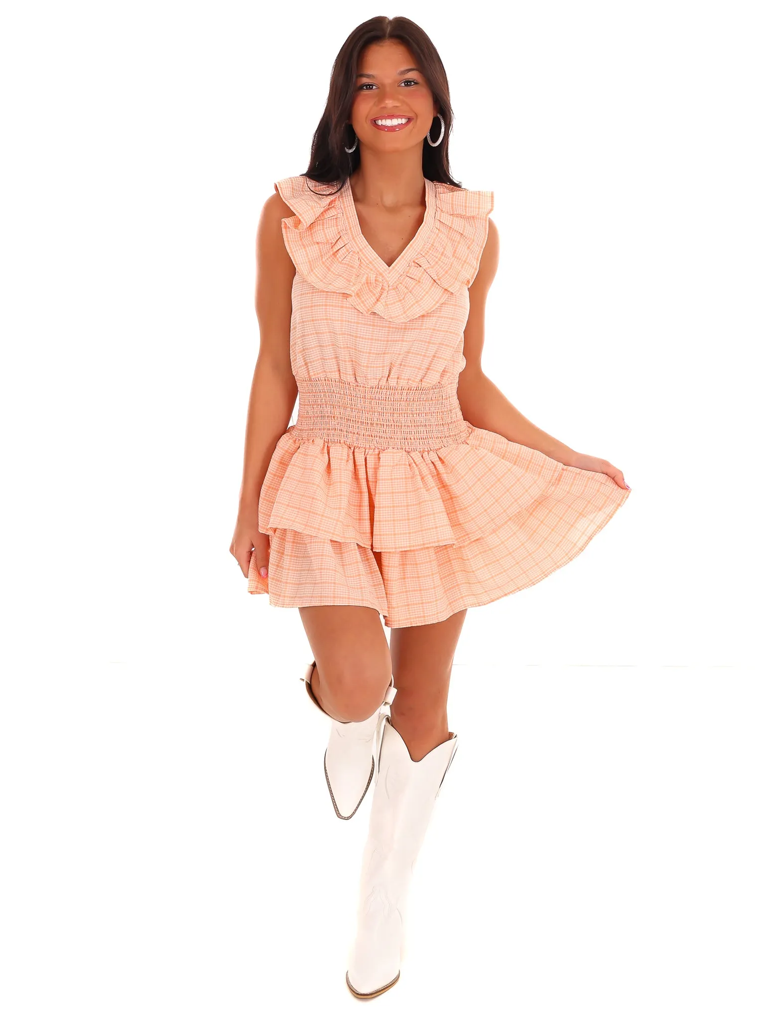 Can't Hold Us Ruffle Romper Dress