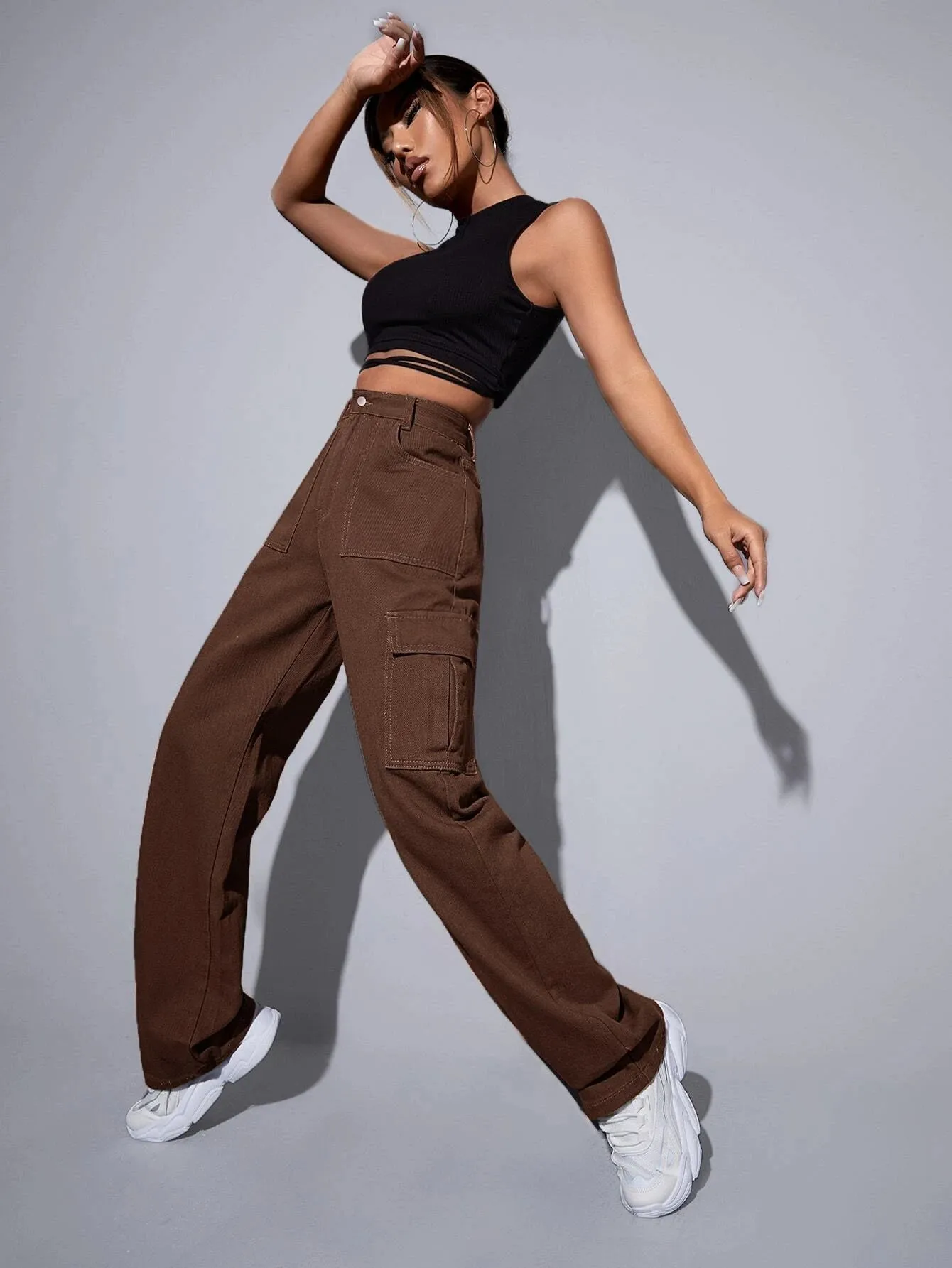 Cargo High Waist Jeans