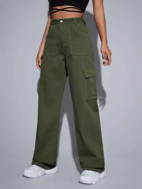 Cargo High Waist Jeans