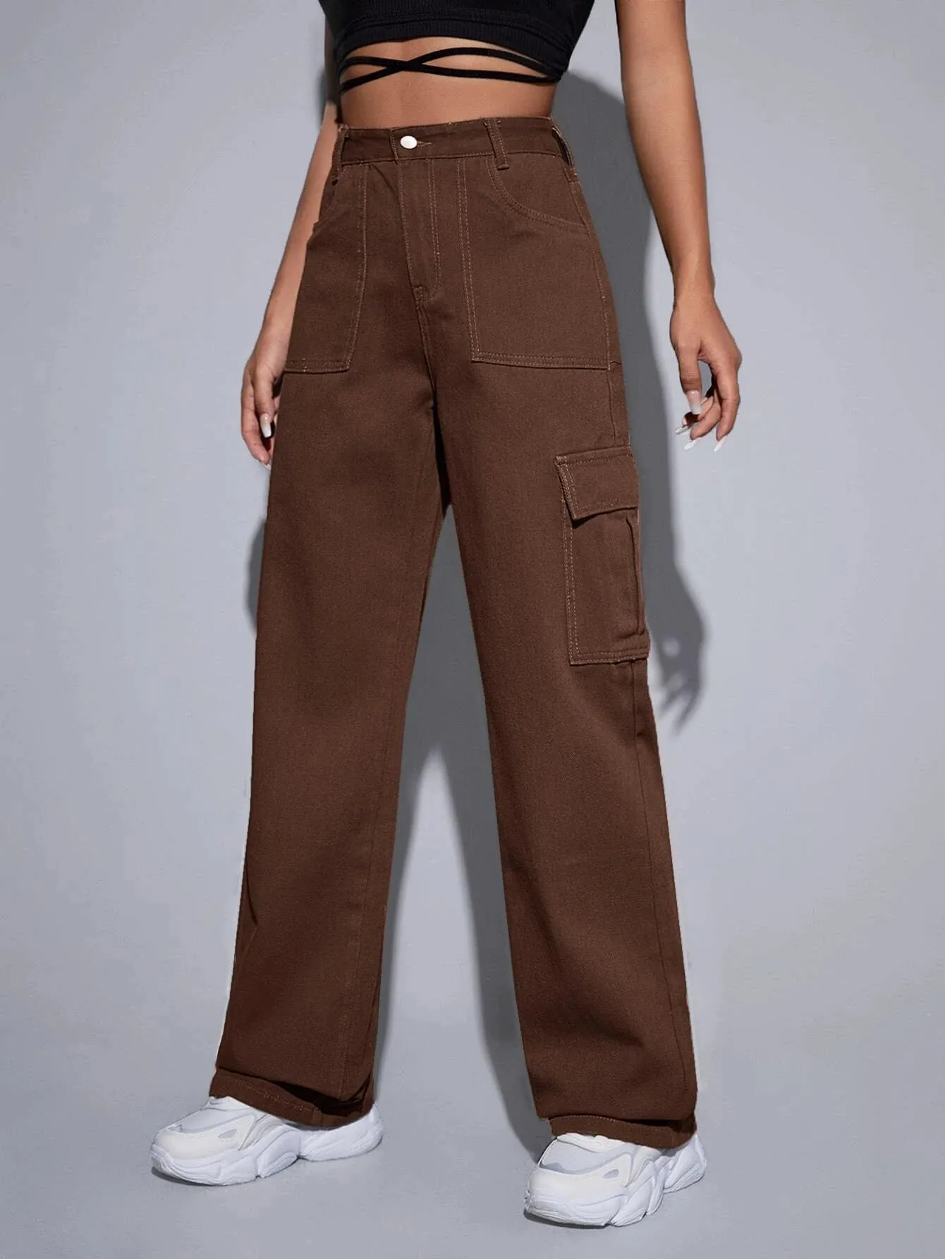 Cargo High Waist Jeans
