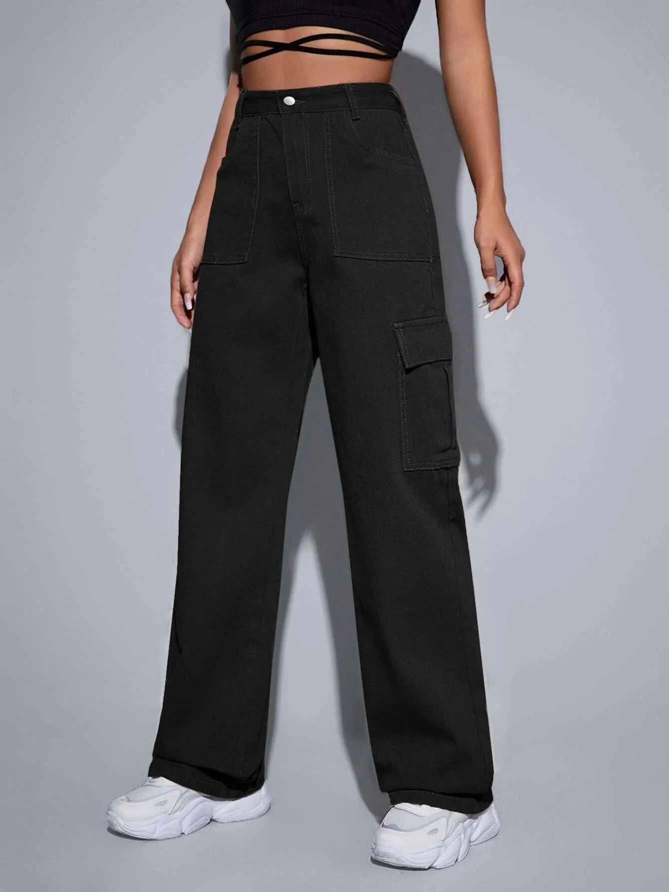 Cargo High Waist Jeans